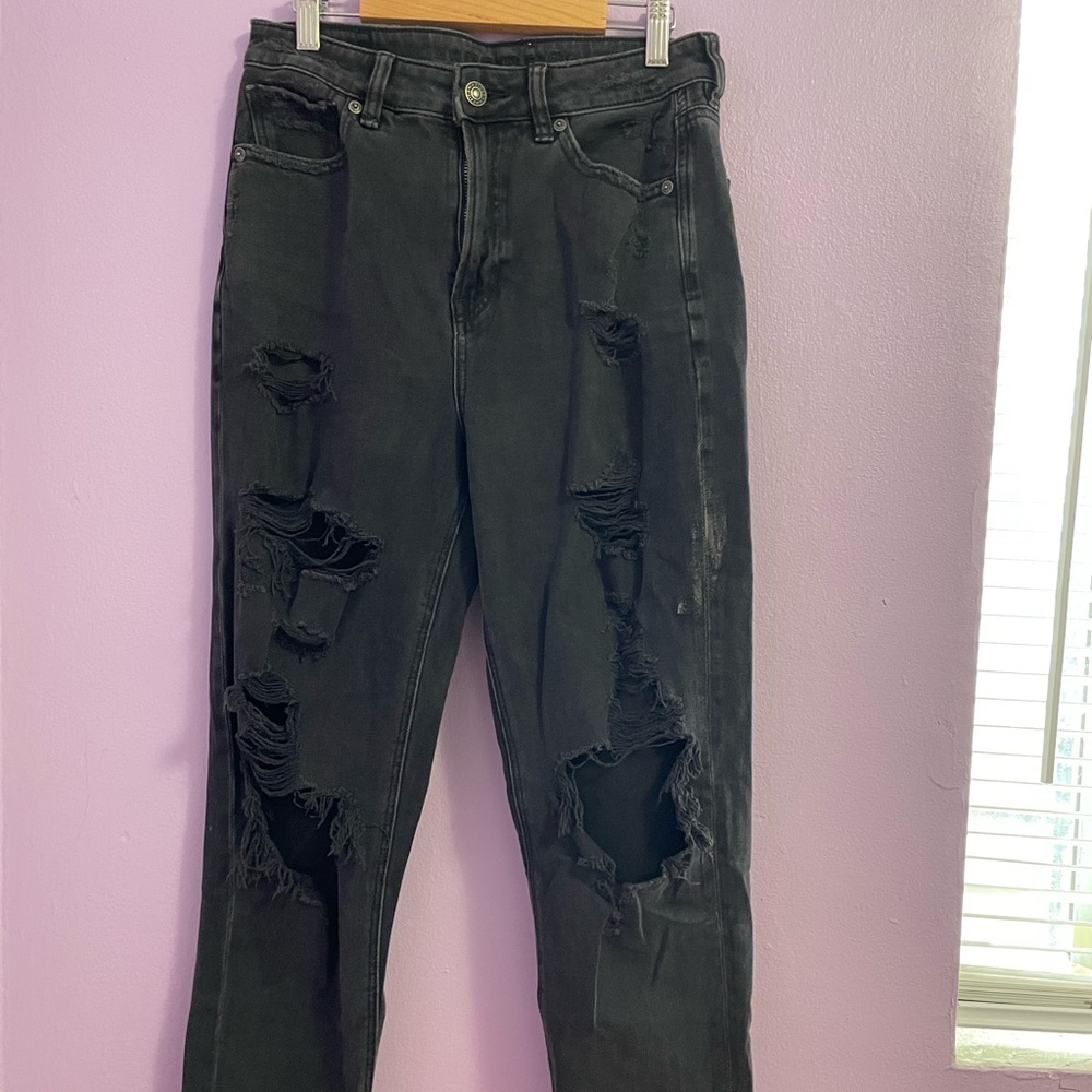 Black ripped jeans